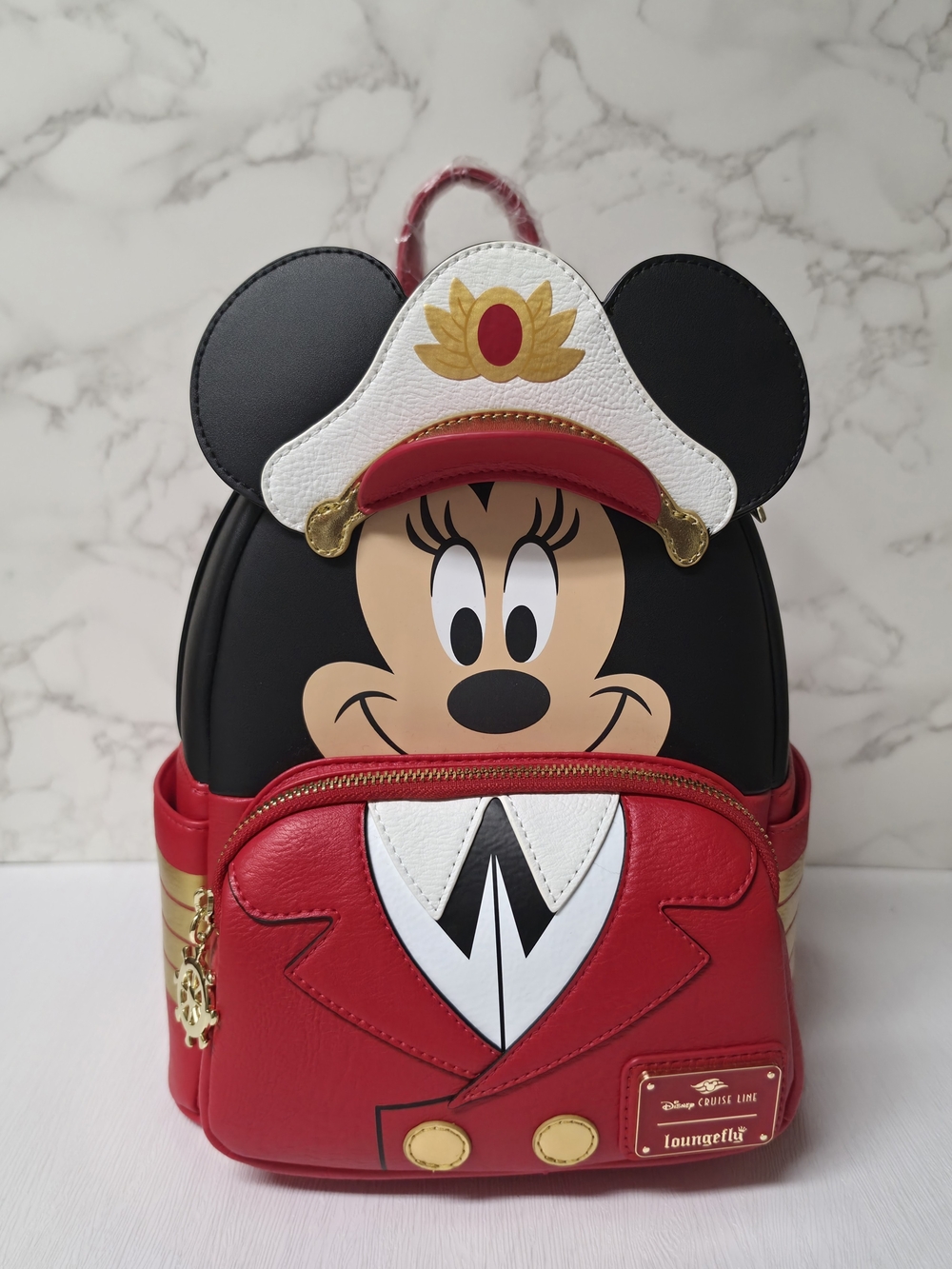 Loungefly Disney Cruiseline Minnie Mouse Captain Mini Backpack